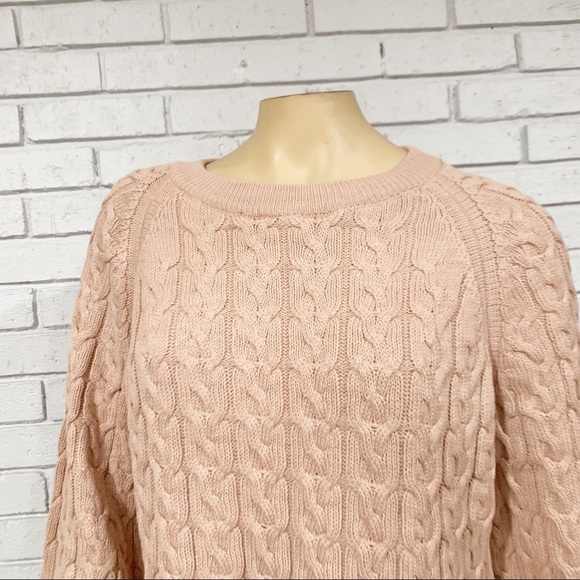 J. Crew Relaxed-Fit Cable-Knit Crewneck Sweater - Picture 2 of 10